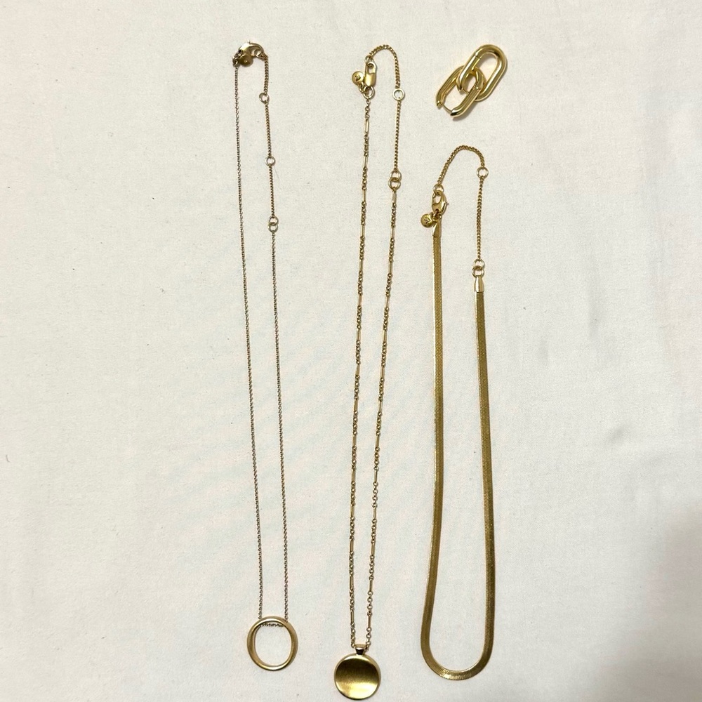 Madewell Gold Necklace Earring Jewelry Lot